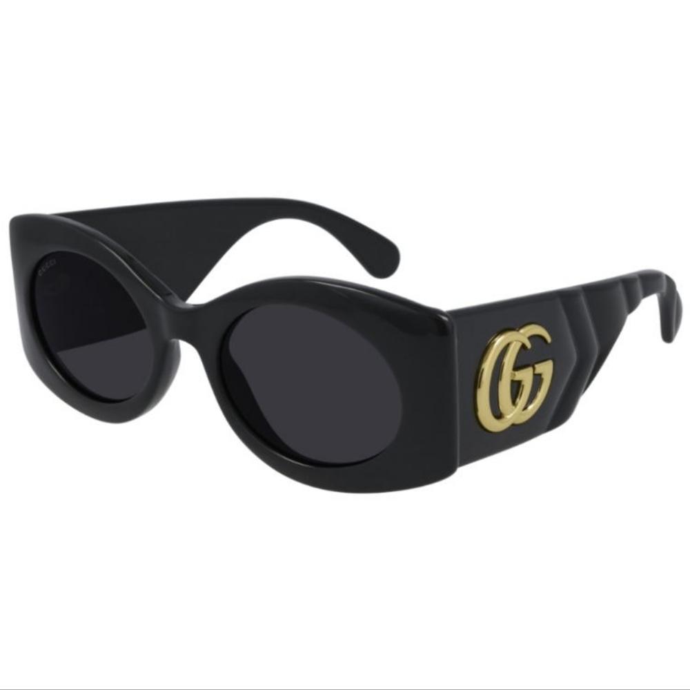 NEW GUCCI WOMEN'S SUNGLASSES GG0810S 001 BLACK GUCCI EYEWEAR GG0810S - Picture 3 of 9